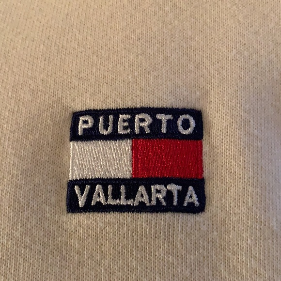 International Jeans cream color Puerto Vallarta women’s zip sweatshirt size XXL - Picture 8 of 10